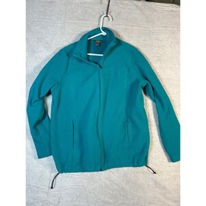 Natural Reflections Teal Fleece Zip Up Jacket Women's XXL